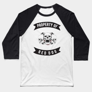 Red Dog Property Patch Baseball T-Shirt